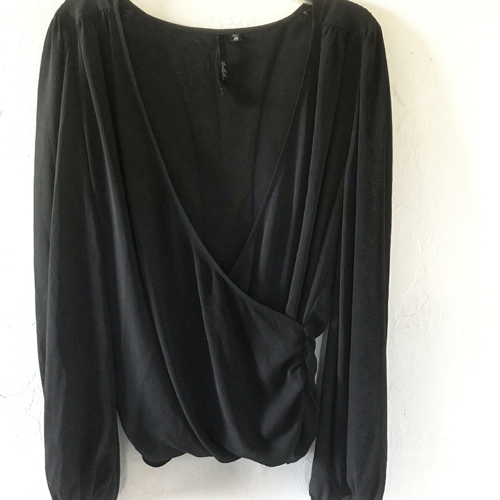 Bellatrix Black Sheer Long Sleeve Top